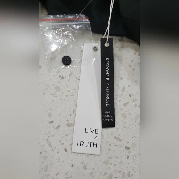 NWT Live 4 Truth Sheer Black Tie-Neck Ruffle Sleeve Top w/Smocked Waist | L - Picture 5 of 7